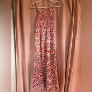 Old Navy Red and White Smocked Top